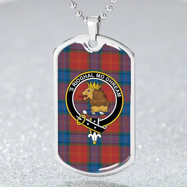 MacEdward (MacGregor Hastie) Ancient Clan Badge Classic Tartan Dog Tag Necklace