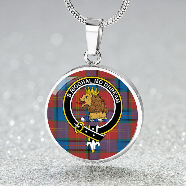 MacEdward (MacGregor Hastie) Ancient Clan Badge Tartan Classic Circle Necklace