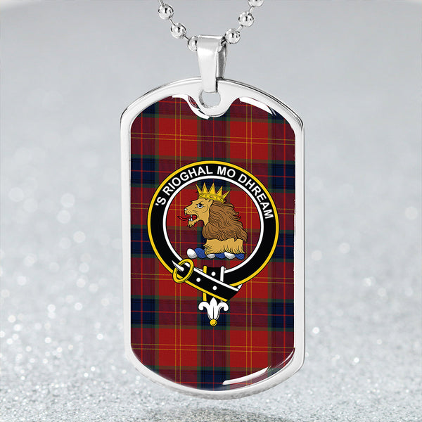 MacEdward (MacGregor Hastie) Modern Clan Badge Classic Tartan Dog Tag Necklace