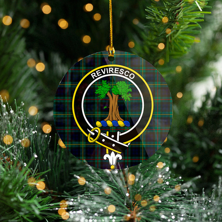MacEwan Modern Clan Badge Tartan Plastic Christmas Ornaments