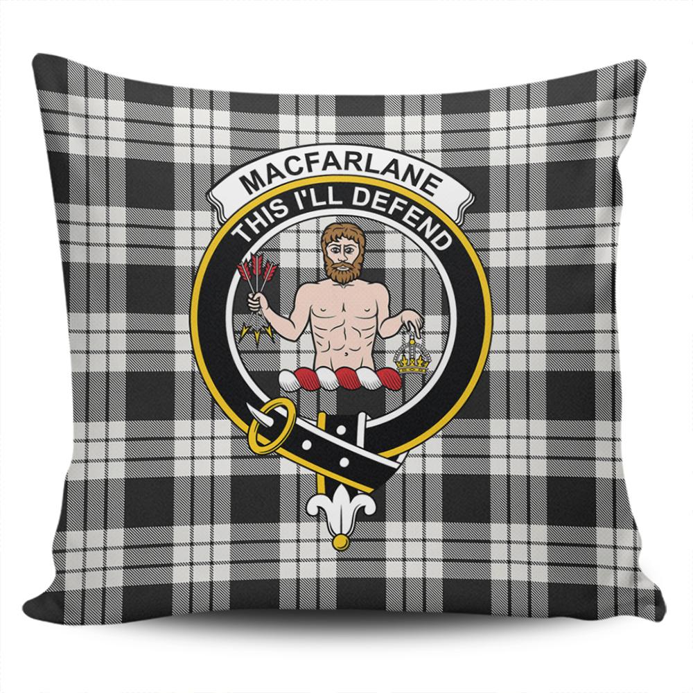 MacFarlane Modern Tartan Crest Garden Flag - Welcome Style