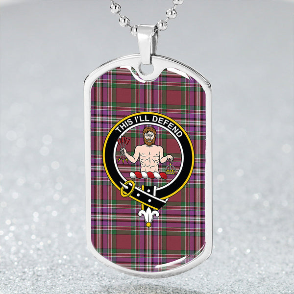 MacFarlane Lord Lyon sett Ancient Clan Badge Classic Tartan Dog Tag Necklace