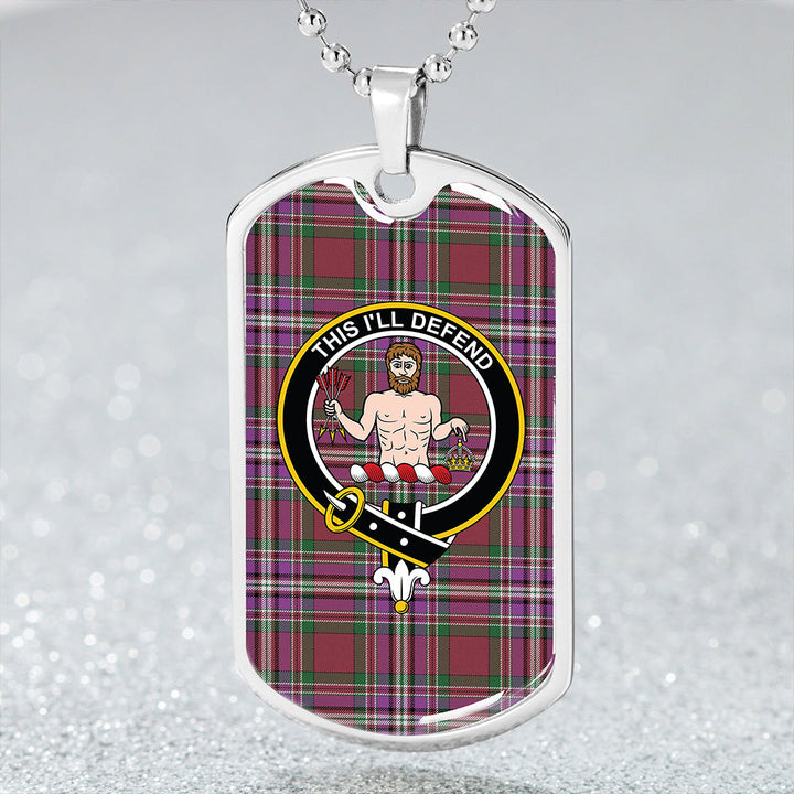 MacFarlane Lord Lyon sett Ancient Clan Badge Classic Tartan Dog Tag Necklace