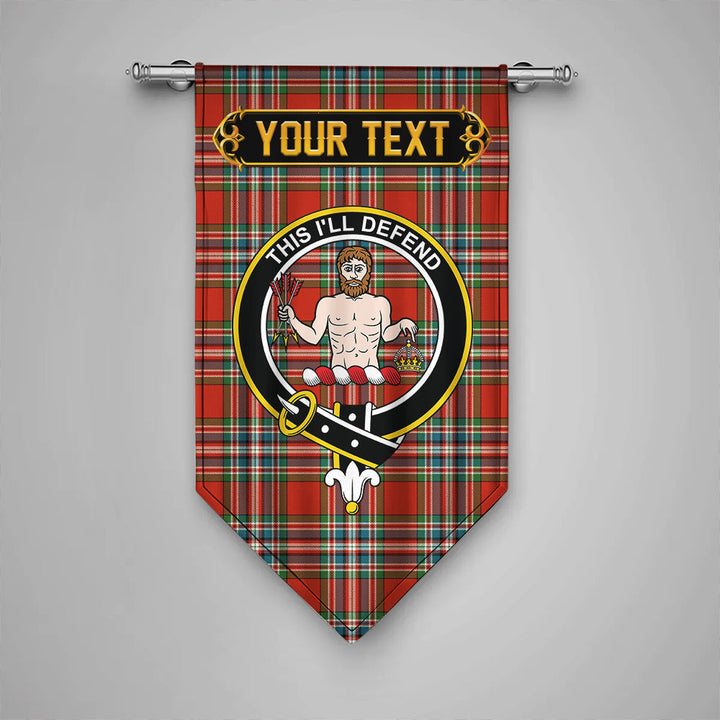 MacFarlane Red Ancient Clan Badge Tartan Gonfalon Personalize