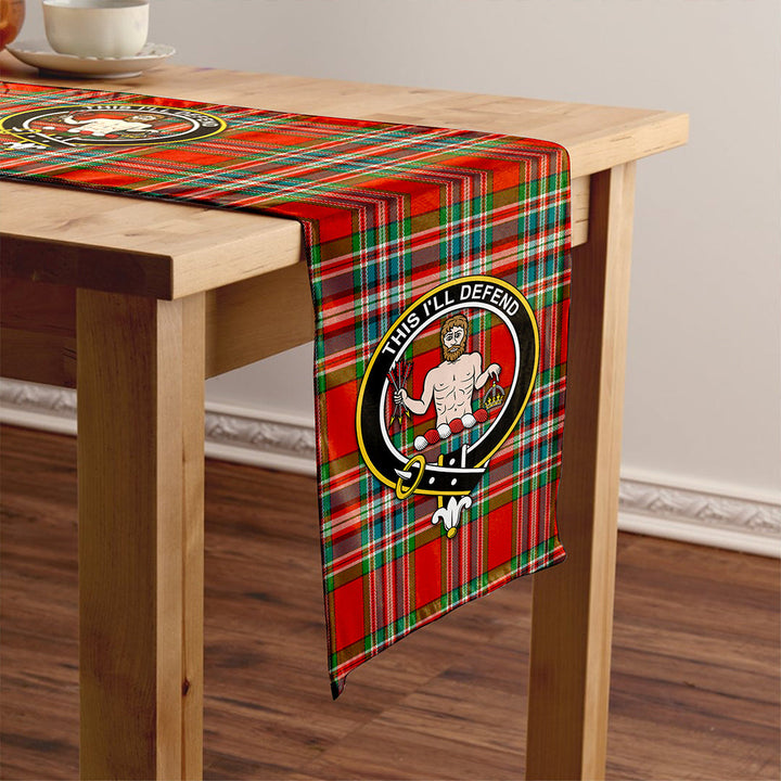 MacFarlane Red Ancient Clan Badge Tartan Table Runner