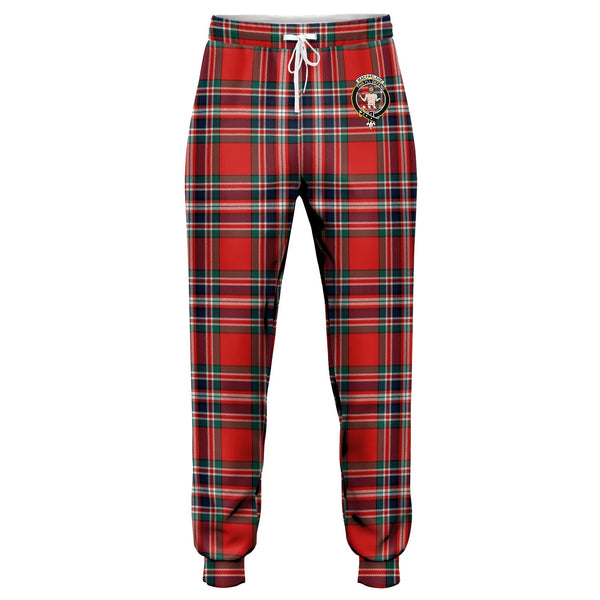 MacFarlane Red Modern Clan Badge Tartan Jogger Pants