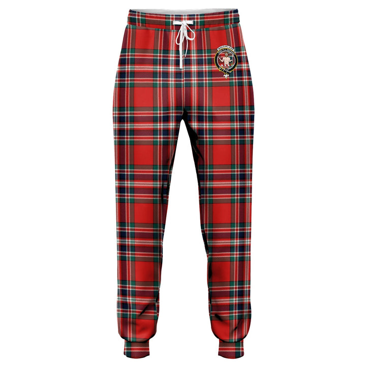 MacFarlane Red Modern Clan Badge Tartan Jogger Pants
