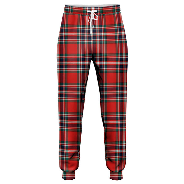 MacFarlane Red Modern Tartan Jogger Pants