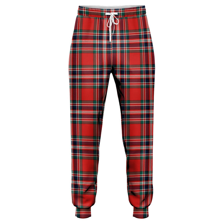 MacFarlane Red Modern Tartan Jogger Pants