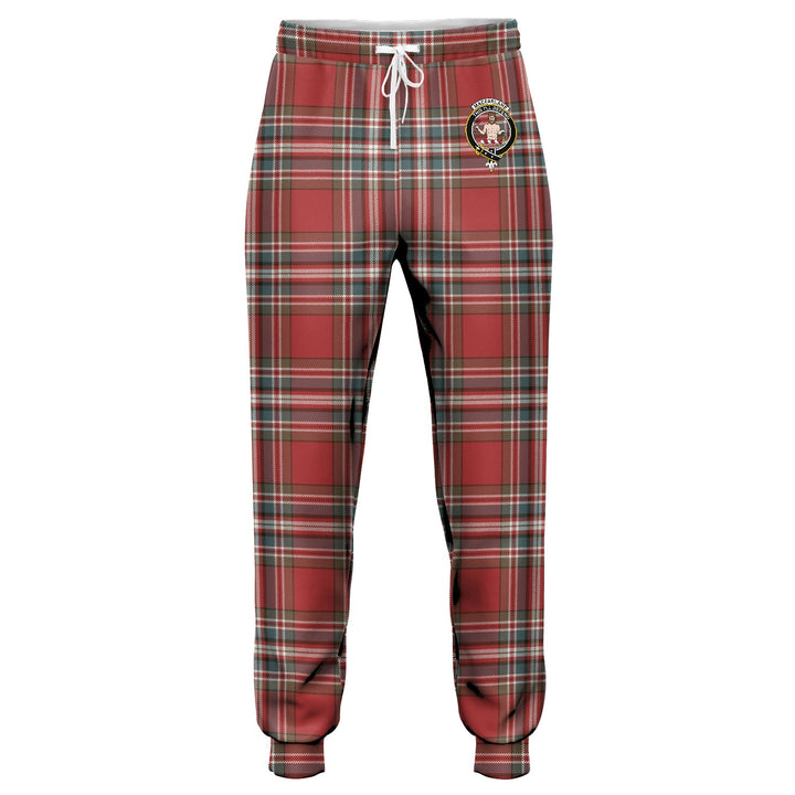 MacFarlane Red Weathered Clan Badge Tartan Jogger Pants