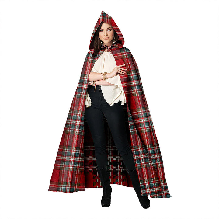 MacFarlane Red Weathered Clan Badge Tartan Hooded Cloak