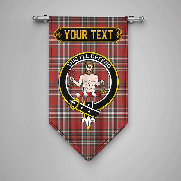 MacFarlane Red Weathered Clan Badge Tartan Gonfalon Personalize