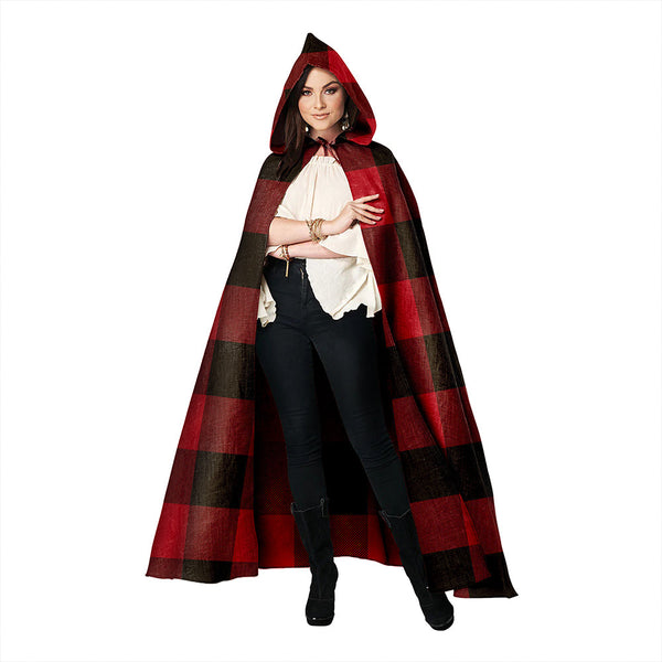 MacGregor Rob Roy (Gregor Red & Black) Weathered Clan Badge Tartan Hooded Cloak