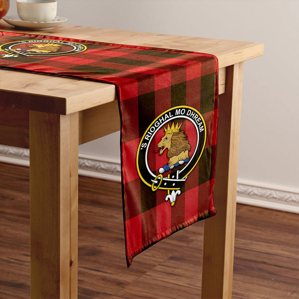 MacGregor Rob Roy (Gregor Red & Black) Weathered Clan Badge Tartan Table Runner