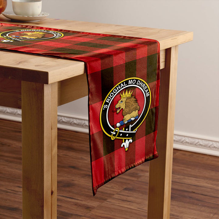 MacGregor Rob Roy (Gregor Red & Black) Weathered Clan Badge Tartan Table Runner