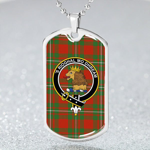 MacGregor (Gregor) Ancient Clan Badge Classic Tartan Dog Tag Necklace
