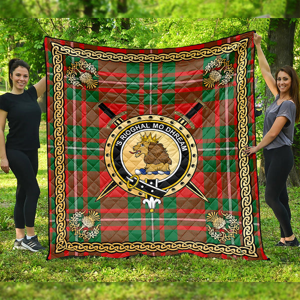MacGregor (Gregor) Ancient Clan Badge Tartan Premium Quilt Celtic Shield