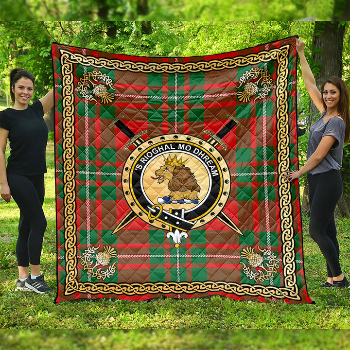 MacGregor (Gregor) Ancient Clan Badge Tartan Premium Quilt Celtic Shield