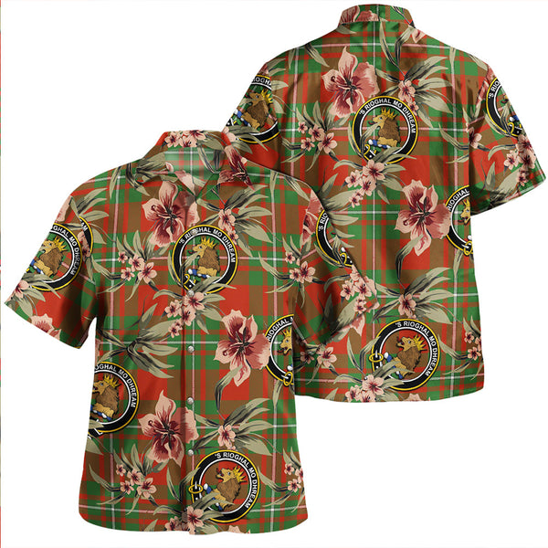 MacGregor (Gregor) Ancient Clan Badge Tartan Aloha Hawaiian Shirt Tropical Old Style