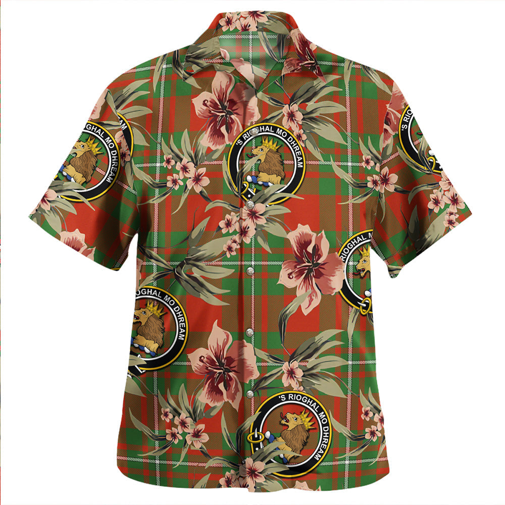 Scottish Tartan Menzies Green Ancient Clan Hawaiian Shirt Plaid Style main image 0