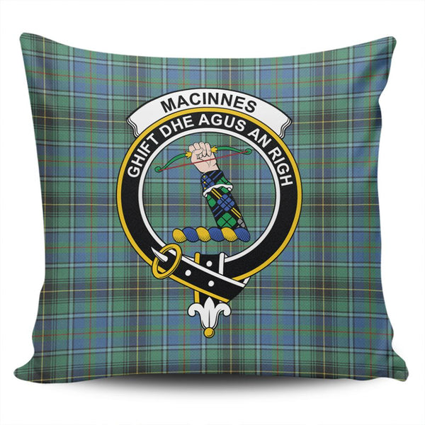 MacInnes Ancient Tartan Classic Crest Pillow Cover
