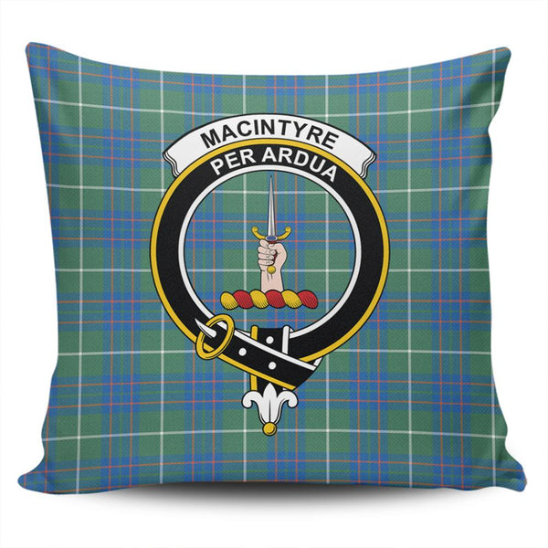 MacIntyre Hunting Ancient Tartan Classic Crest Pillow Cover