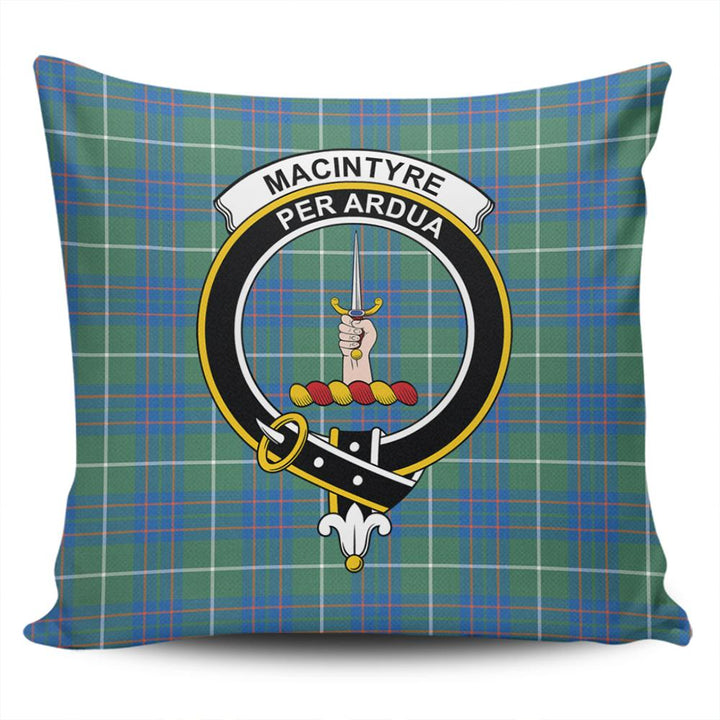 MacIntyre Hunting Ancient Tartan Classic Crest Pillow Cover