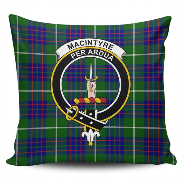 MacIntyre Hunting Modern Tartan Classic Crest Pillow Cover