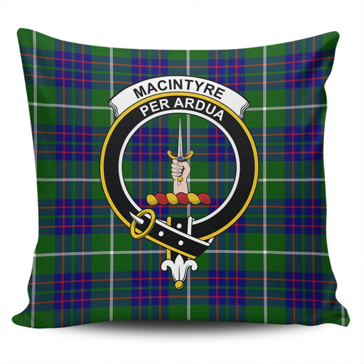 MacIntyre Hunting Modern Tartan Classic Crest Pillow Cover