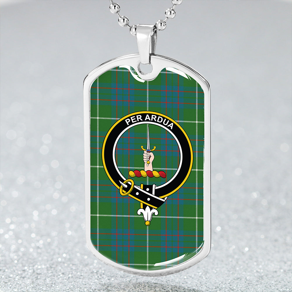Logan #2 Ancient Tartan Crest Dog Tag Necklace