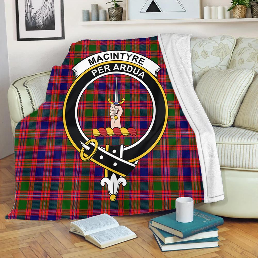 MacIntyre Modern Tartan Crest Premium Blanket
