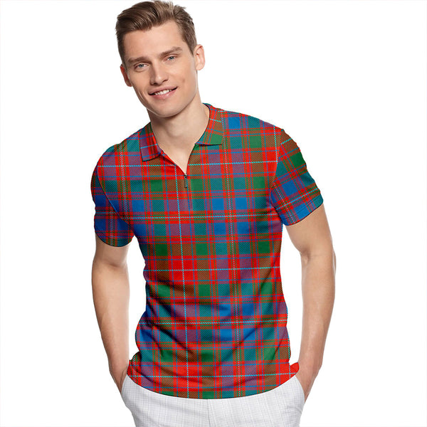 MacIntyre #2 Ancient Tartan Classic Lapel Zip Short Sleeve Polo
