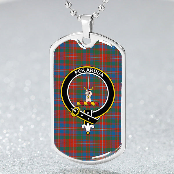 MacIntyre #2 Ancient Clan Badge Classic Tartan Dog Tag Necklace