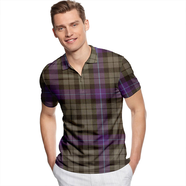 MacIntyre (MacGregor Hastie) Weathered Tartan Classic Lapel Zip Short Sleeve Polo