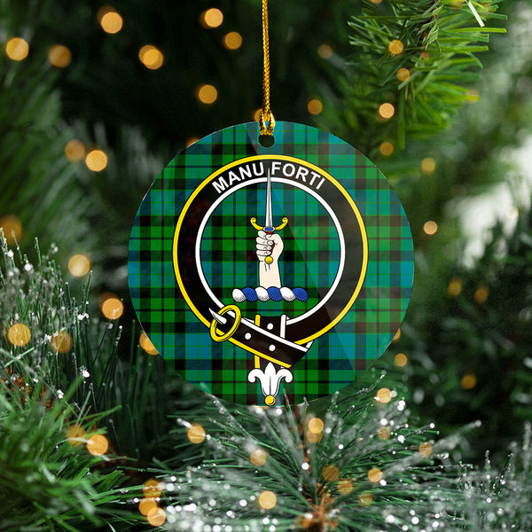 MacKay Ancient Clan Badge Tartan Plastic Christmas Ornaments