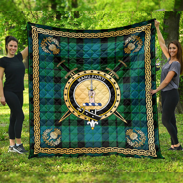 MacKay Ancient Clan Badge Tartan Premium Quilt Celtic Shield