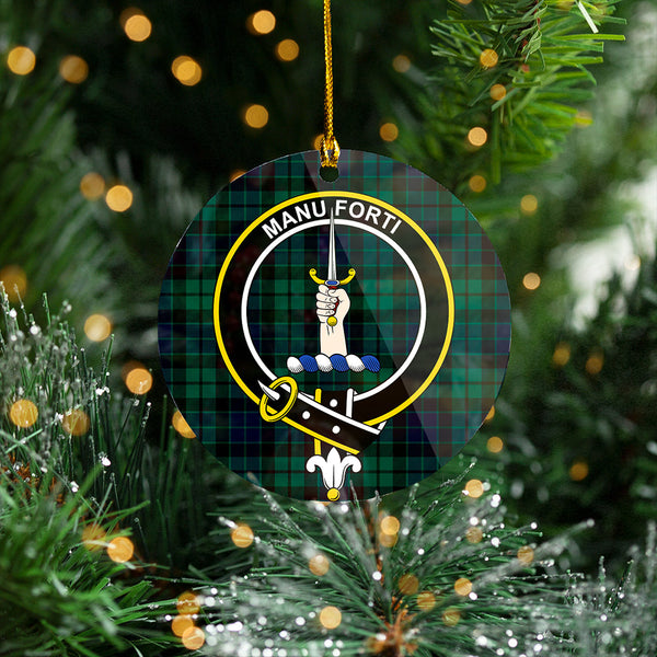 MacKay Modern Clan Badge Tartan Plastic Christmas Ornaments