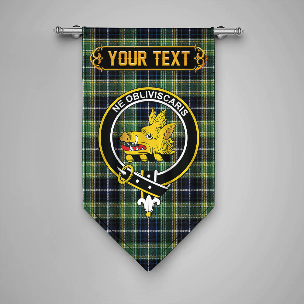MacKellar Modern Clan Badge Tartan Gonfalon Personalize | Celticprime ...