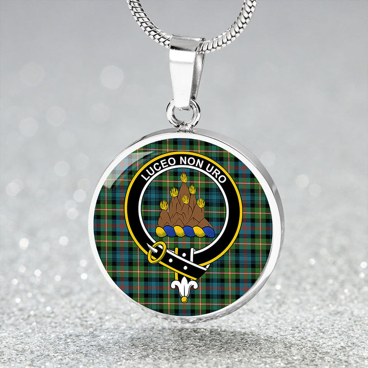 MacKenzie Morgan Ancient Clan Badge Tartan Classic Circle Necklace