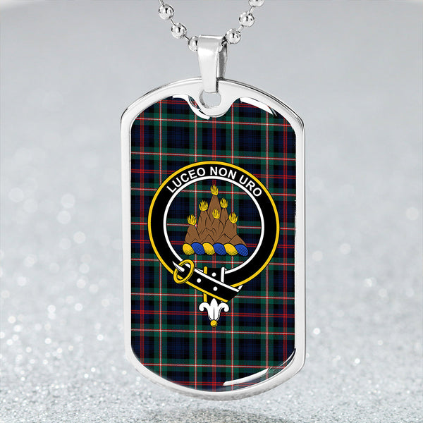 MacKenzie Morgan Modern Clan Badge Classic Tartan Dog Tag Necklace