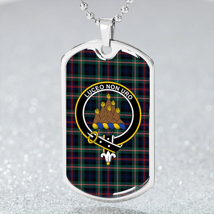MacKenzie Morgan Modern Clan Badge Classic Tartan Dog Tag Necklace