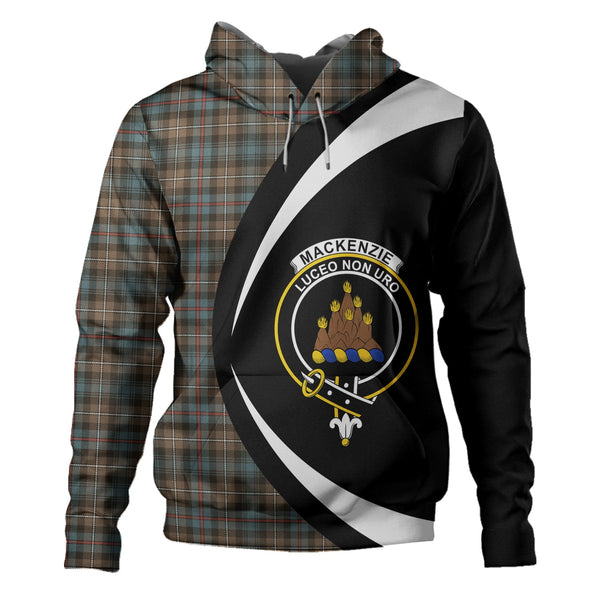 MacKenzie Weathered Clan Badge Tartan Hoodie Circle Style