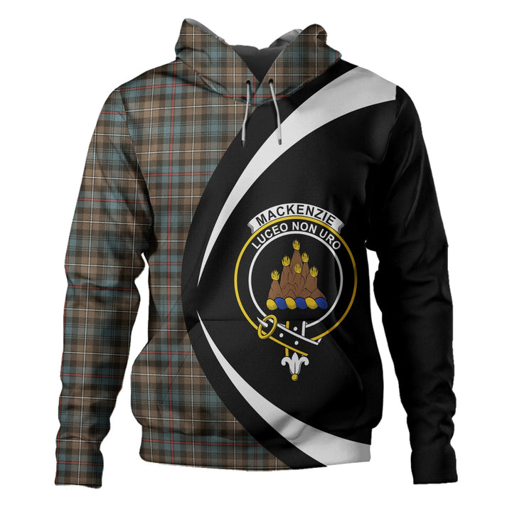 MacKenzie Weathered Clan Badge Tartan Hoodie Circle Style