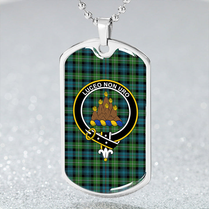 MacKenzie (Seaforth) Highland No 2 Ancient Clan Badge Classic Tartan Dog Tag Necklace