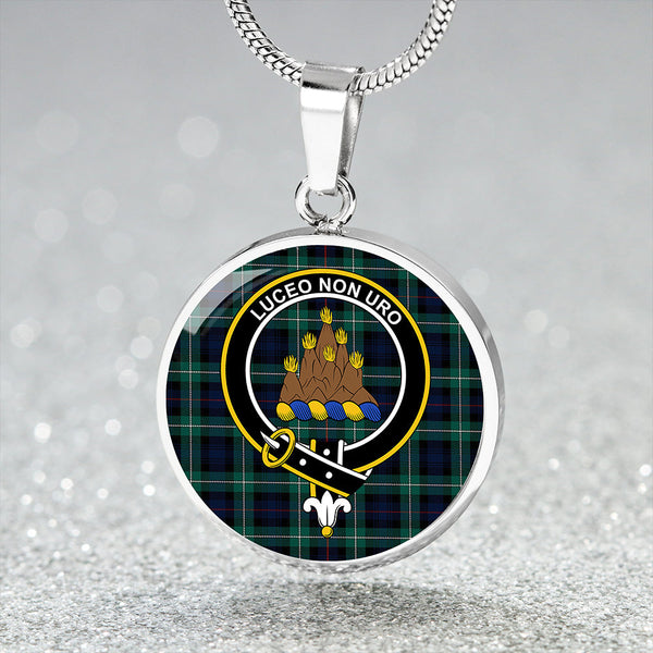 MacKenzie (Seaforth) Highland No 2 Modern Clan Badge Tartan Classic Circle Necklace
