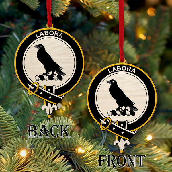 MacKie Clan Badge Wood Acrylic Ornament