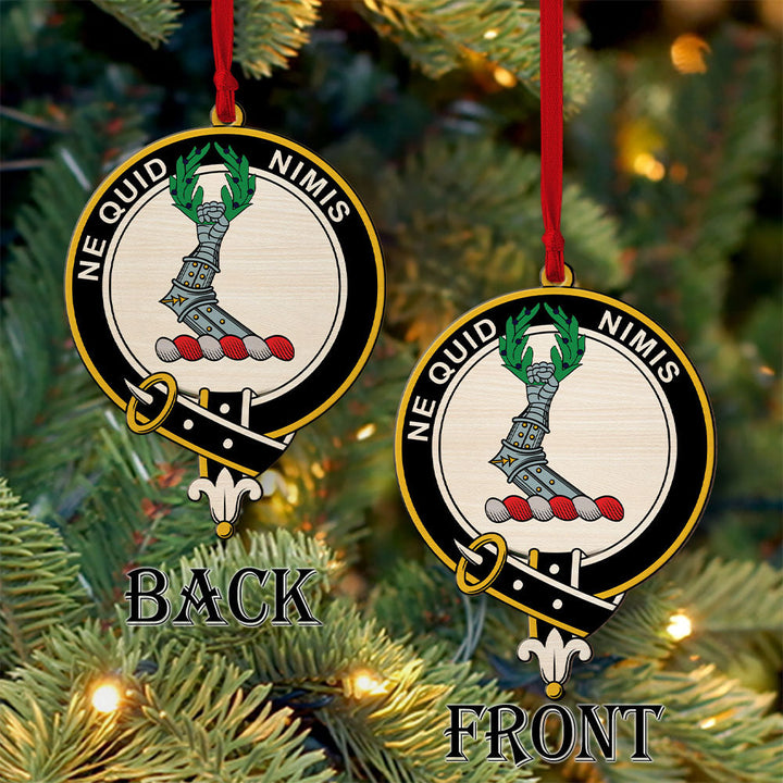 MacKinlay Clan Badge Wood Acrylic Ornament