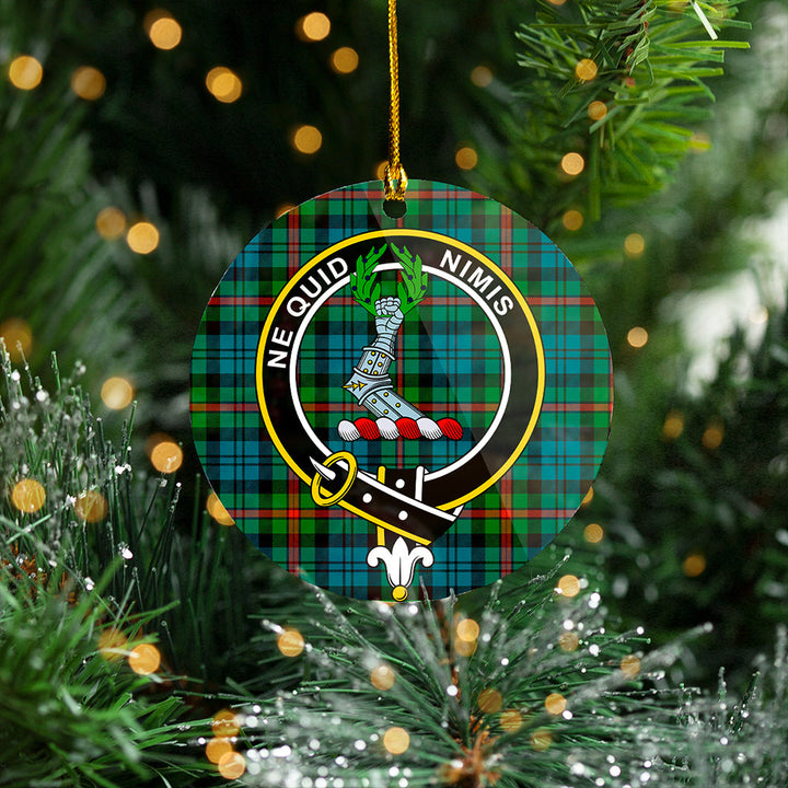 MacKinlay Ancient Clan Badge Tartan Plastic Christmas Ornaments