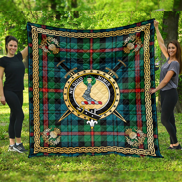 MacKinlay Ancient Clan Badge Tartan Premium Quilt Celtic Shield