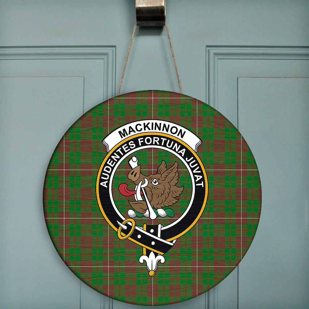 MacKinnon Modern Tartan Crest Garden Flag - Celtic Thistle Style main image 1